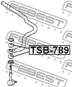 Втулка стойки стабилизатора переднего FEBEST TSB789