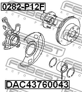 Ступица FEBEST 0282P12F