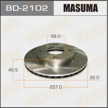 Диск тормозной передний Masuma BD2102