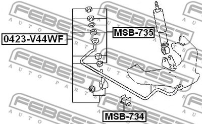 Втулка стабилизатора FEBEST MSB735