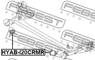 Сайлентблок задней балки FEBEST HYABI20CRMR