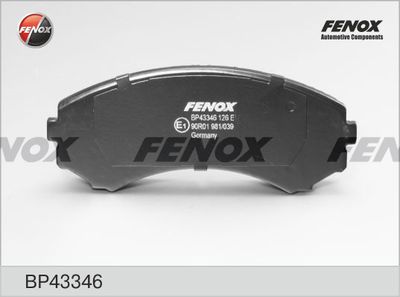 Колодки тормозные дисковые FENOX BP43346