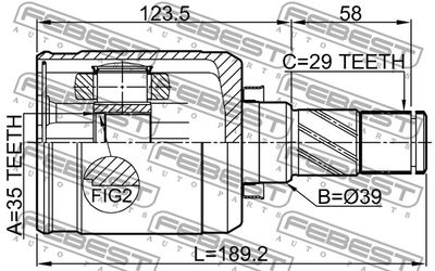 ШРУС внутренний левый FEBEST 0211T31MTLH