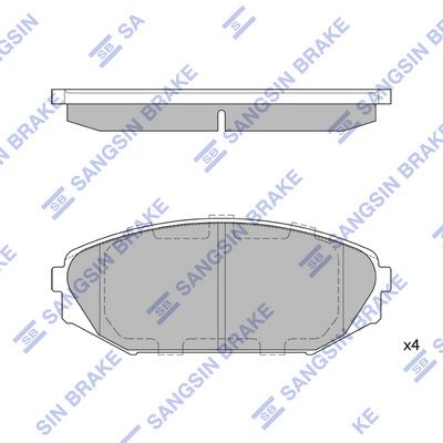 Колодки тормозные передние SANGSIN SP1271