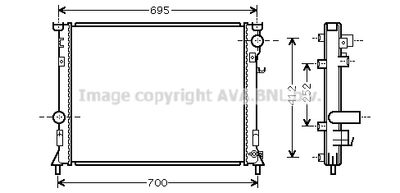 Радиатор системы охлаждения AVA CR2097