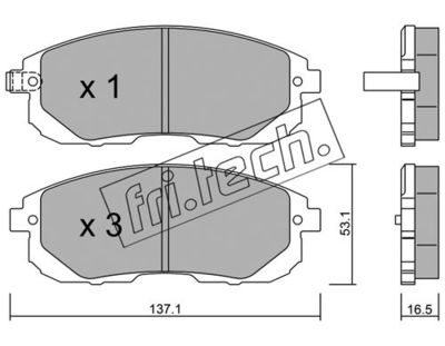 Комплект колодок для дискового тормоза TRUSTING 8930