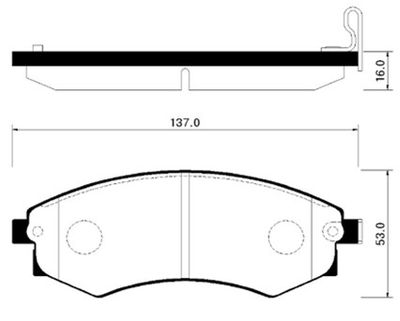 Колодки тормозные дисковые передние HSB HP0010