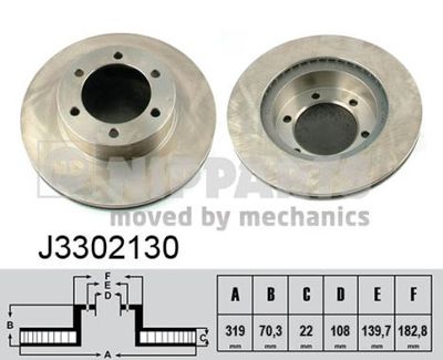 Диск тормозной передний NIPPARTS J3302130