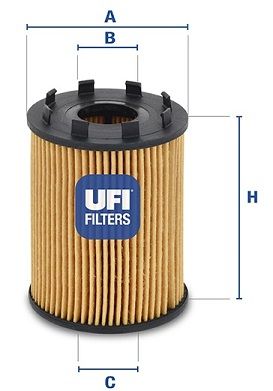 Фильтр масляный UFI 2504300