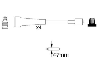 Комплект проводов высоковольтных BOSCH 0986356967