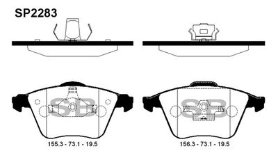 Колодки тормозные дисковые SANGSIN SP2283