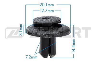 Клипса крепежная Zekkert BE3387