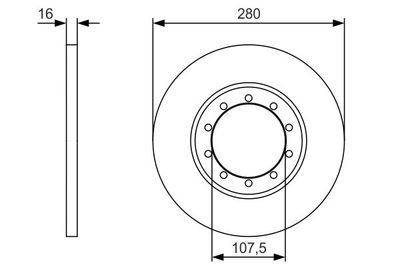 Диск тормозной задний BOSCH 0986479R92