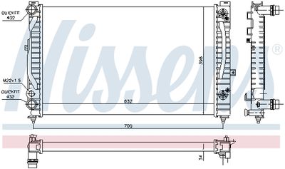Радиатор системы охлаждения NISSENS 60229