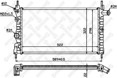 Радиатор системы охлаждения STELLOX 1025223SX