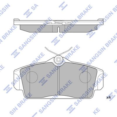 Колодки тормозные передние SANGSIN SP1482