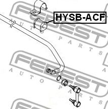 Втулка стабилизатора переднего FEBEST HYSBACF