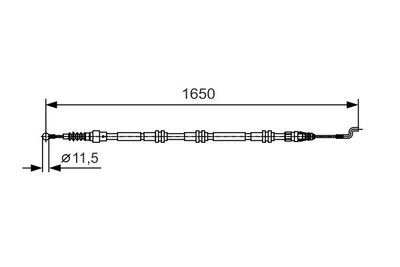 Трос стояночного тормоза правый BOSCH 1987482016