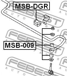 Ремкомплект задней тяги стабилизатора FEBEST MSB009