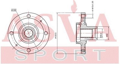 Ступица передняя ASVA PGWH308F