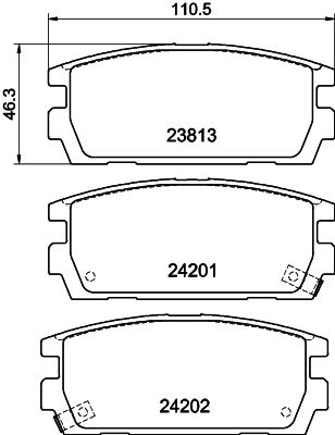 Колодки тормозные дисковые задние Nisshinbo NP6044