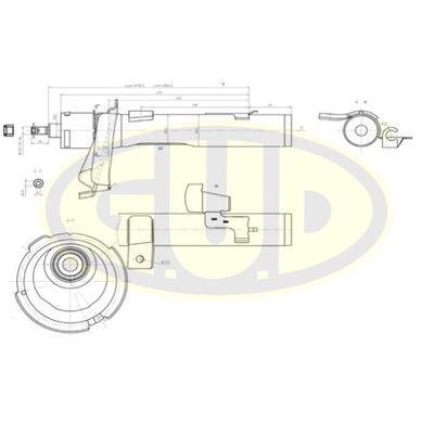 Амортизатор передний левый G.U.D GSA334841