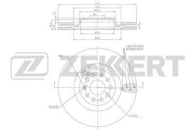 Диск тормозной передний Zekkert BS6469