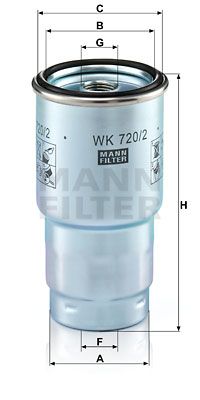Фильтр топливный MANN-FILTER WK7202X