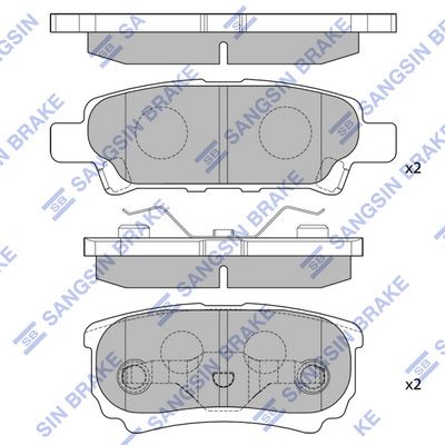 Колодки тормозные задние SANGSIN SP2111