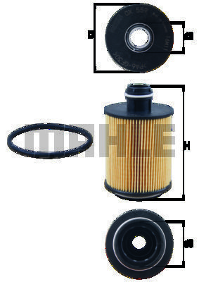 Фильтр масляный MAHLE OX559D
