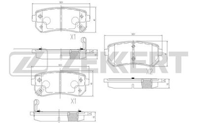 Колодки тормозные дисковые задние Zekkert BS1759