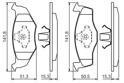 Колодки тормозные дисковые передние BOSCH 0986424449