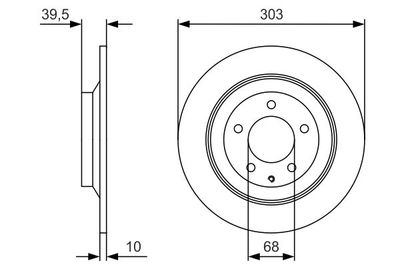 Диск тормозной задний BOSCH 0986479V04