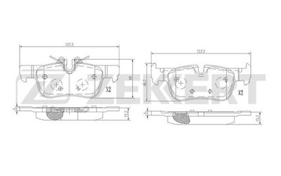 Колодки тормозные дисковые задние Zekkert BS1695
