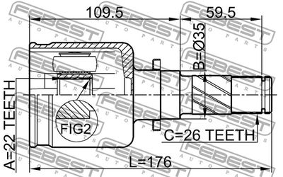 ШРУС внутренний левый FEBEST 0511M316ATLH
