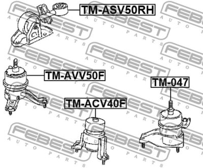 Опора двигателя TOYOTA 1236336040