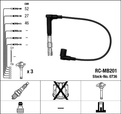 Комплект проводов высоковольтных NGK 0736