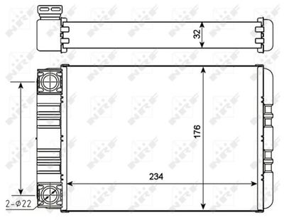 Радиатор отопителя NRF 54274