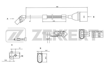 Датчик положения коленвала Zekkert SE4004