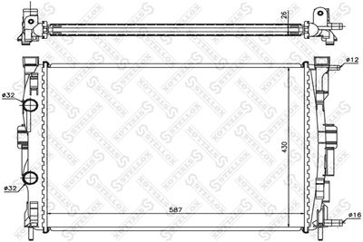 Радиатор системы охлаждения STELLOX 1025183SX
