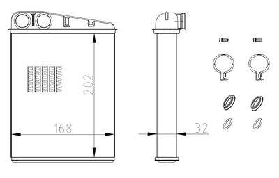 Радиатор отопителя NRF 54410