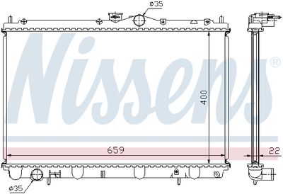 Радиатор системы охлаждения NISSENS 62857A