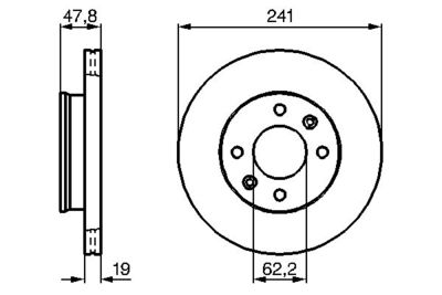 Диск тормозной BOSCH 0986479206