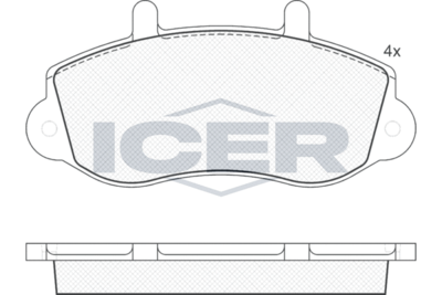 Колодки тормозные дисковые ICER 141219