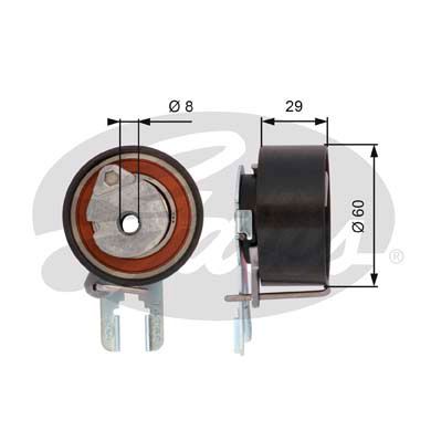 Ролик натяжителя ремня ГРМ GATES T43158