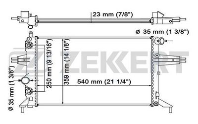 Радиатор охлаждения двигателя Zekkert MK1380