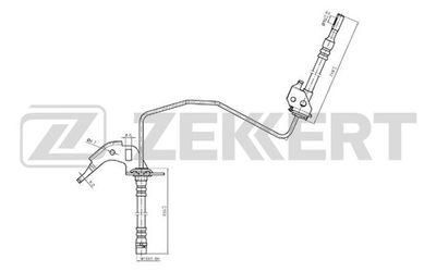 Шланг тормозной задний правый Zekkert BS9233