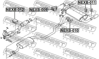 Подушка крепления глушителя FEBEST NEXB011