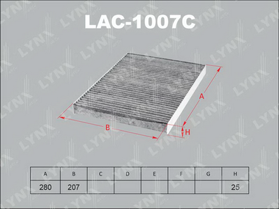 Фильтр салона угольный LYNXauto LAC1007C