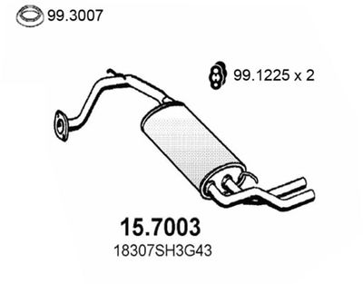 Глушитель задняя часть POLMOSTROW 13123
